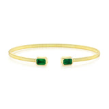 Shy Creation Corelli 1.10CT Emerald Bezel Bangle