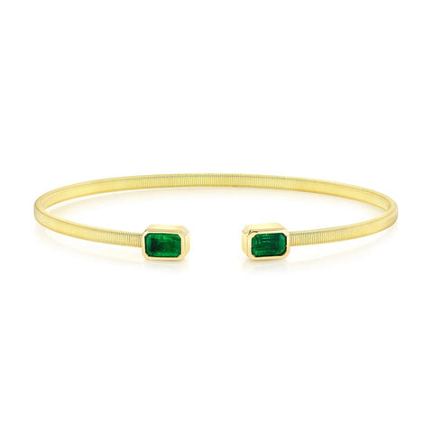 Shy Creation Corelli 1.10CT Emerald Bezel Bangle