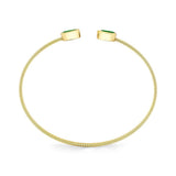 Shy Creation Corelli 1.21CT Emerald Pear Bezel Bangle