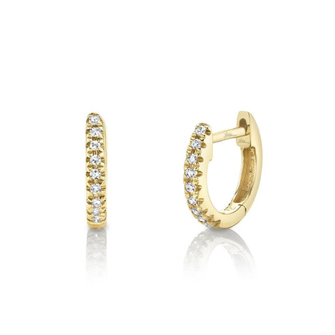 Shy Creation Kate 0.04ct. Diamond Mini Huggie Earrings