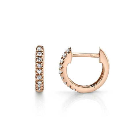 Shy Creation Kate 0.04ct. Diamond Mini Huggie Earrings