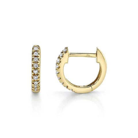 Shy Creation Kate 0.04ct. Diamond Mini Huggie Earrings