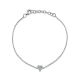 Shy Creation Kate 0.05CT Diamond Pave Heart Bracelet