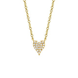 Shy Creation KATE 0.05CT Diamond Pave Heart Necklace