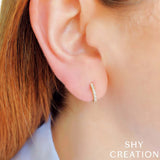 Shy Creation Kate 0.07Ct. Diamond Huggie Earring