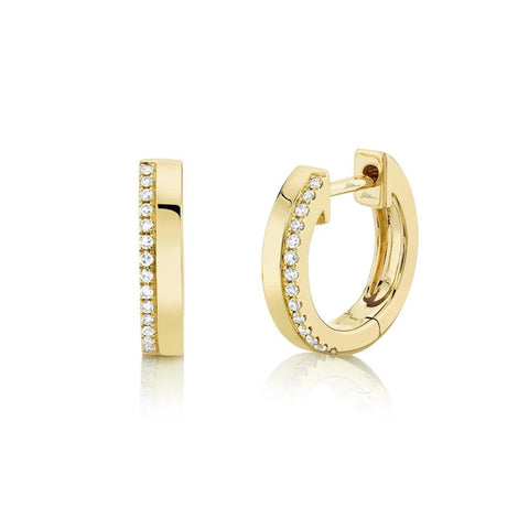 Shy Creation Kate 0.08CT Diamond Huggie Earring