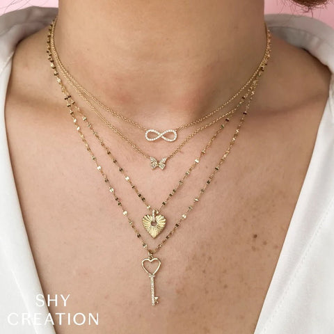Shy Creation Kate 0.09CT Diamond Infinity Necklace