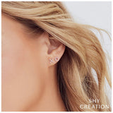 Shy Creation KATE 0.09CT Diamond "XO" Stud Earring