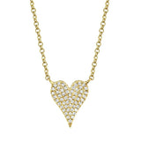 Shy Creation KATE 0.11CT Diamond Pave Heart Necklace