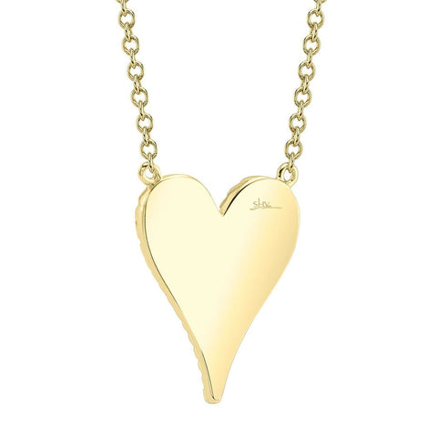 Shy Creation KATE 0.11CT Diamond Pave Heart Necklace