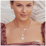 Shy Creation KATE 0.11CT Diamond Pave Heart Necklace