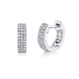 Shy Creation Kate 0.17CT Diamond Pave Mini Huggie Earring