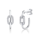 Shy Creation Kate 0.20 Ct. Diamond Link Hoop Earring