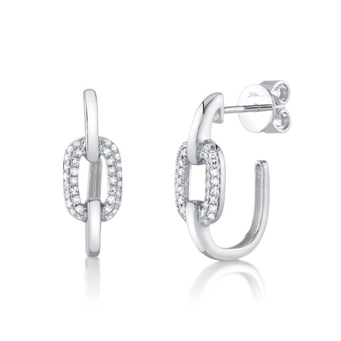 Shy Creation Kate 0.20 Ct. Diamond Link Hoop Earring