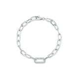 Shy Creation Kate 0.20 Ct. Diamond Paper Clip Link Bracelet