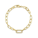 Shy Creation Kate 0.20ct Diamond Paper Clip Link Bracelet