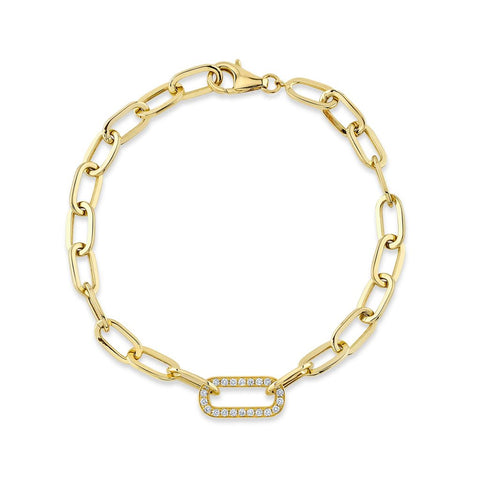 Shy Creation Kate 0.20ct Diamond Paper Clip Link Bracelet