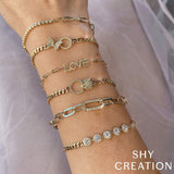Shy Creation Kate 0.20ct Diamond Paper Clip Link Bracelet