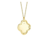 Shy Creation Kate 0.22CT Diamond Bezel Ribbed Clover Necklace