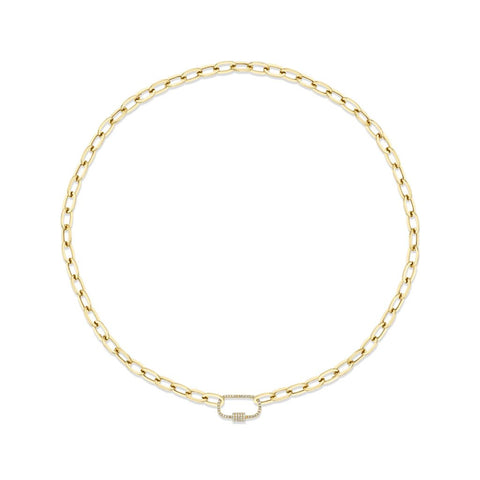 Shy Creation Kate 0.23 Ct. Diamond Paper Clip Link Necklace