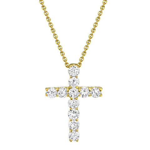 Shy Creation Kate 0.32 Ct. Diamond Cross Necklace