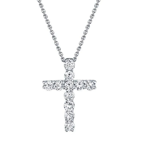 Shy Creation Kate 0.32 Ct. Diamond Cross Necklace