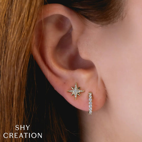 Shy Creation Kate 0.34CT Diamond Huggie Earring