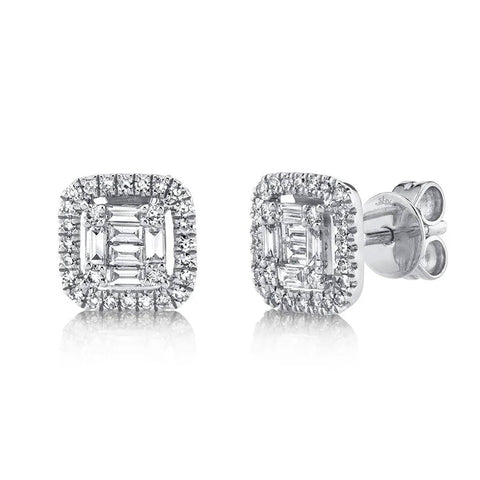 Shy Creation Kate 0.43Ct. Diamond Baguette Stud Earring
