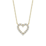 Shy Creation Kate 0.43CT Diamond Open Heart Necklace