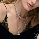 Shy Creation Kate 0.64CT Diamond Faceted Ball Chain Necklace