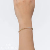 Shy Creation Kate 0.66CT Diamond Paper Clip Link Bracelet