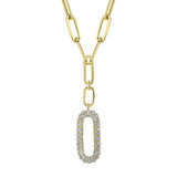 Shy Creation Kate 0.92 Ct. Diamond Paper Clip Link Necklace