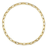 Shy Creation Kate 13.01 Ct. Diamond Pave Paper Clip Link Necklace