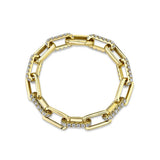 Shy Creation Kate 5.78 Ct. Diamond Paper Clip Link Bracelet