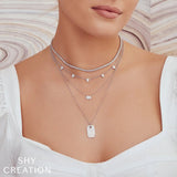 Shy Creation Stella 0.95 Ct. Diamond Tennis Necklace