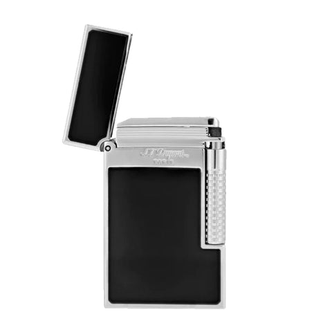 St Dupont Le New Grand Dupont Black Lacquer and Palladium Lighter