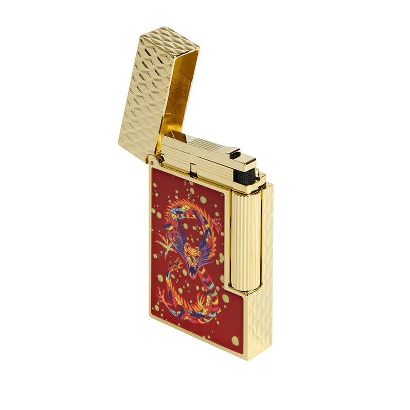St Dupont Line 2 Burgundy/Golden Year of the Dragon Perfect Ping