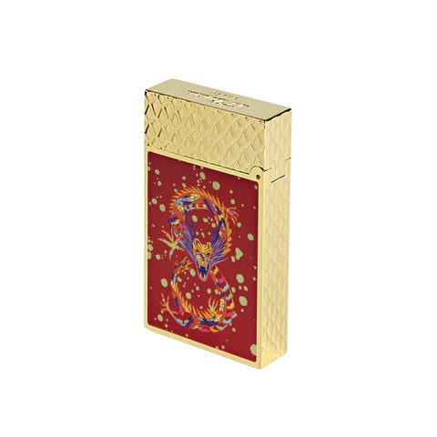 St Dupont Line 2 Burgundy/Golden Year of the Dragon Perfect Ping