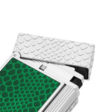 St Dupont Line 2 Guilloche under lacquer lighter Snake Skin green