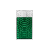 St Dupont Line 2 Guilloche under lacquer lighter Snake Skin green
