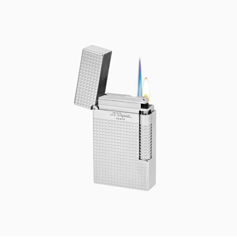 St Dupont New Le Grand Dupont Palladium Diamond Head Lighter - Perfect Ping
