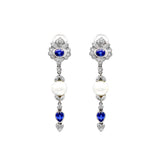 White South Sea Pearl Diamond Earrings