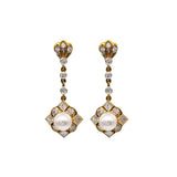 White South Sea Pearl Diamond Earrings