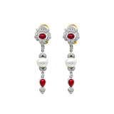 White South Sea Pearl Diamond Earrings