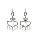 White South Sea Pearl Diamond Earrings