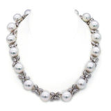 White South Sea Pearl Diamond Necklace
