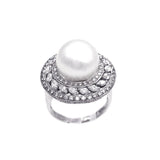 White South Sea Pearl Diamond Ring