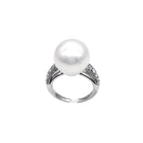 White South Sea Pearl Diamond Ring