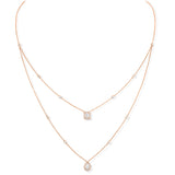 Messika My Twin 2 Rows Rose Gold Diamond Necklace - 06506-PG  Messika