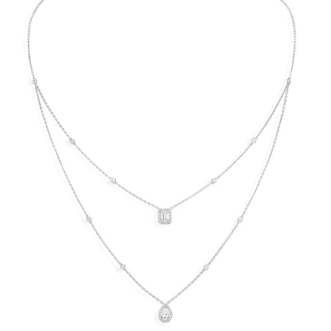 Messika My Twin 2 Rows White Gold Diamond Necklace - 06506-WG  Messika